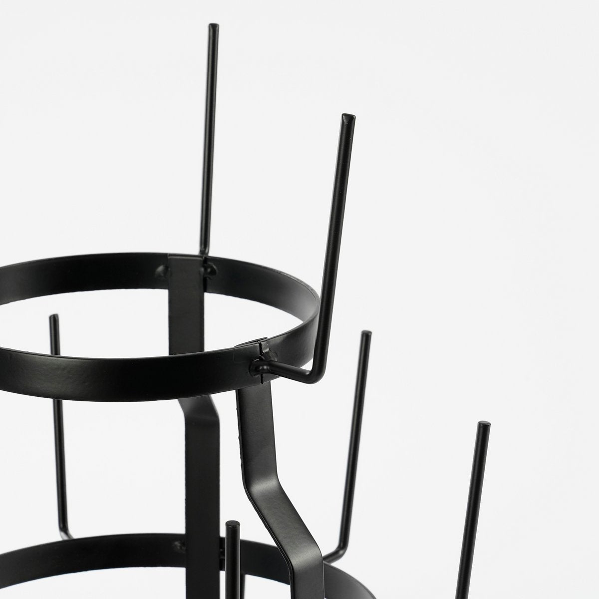 Mokkenrek zwart metaal H50 x Ø34 cm – praktisch en compact opbergsysteem