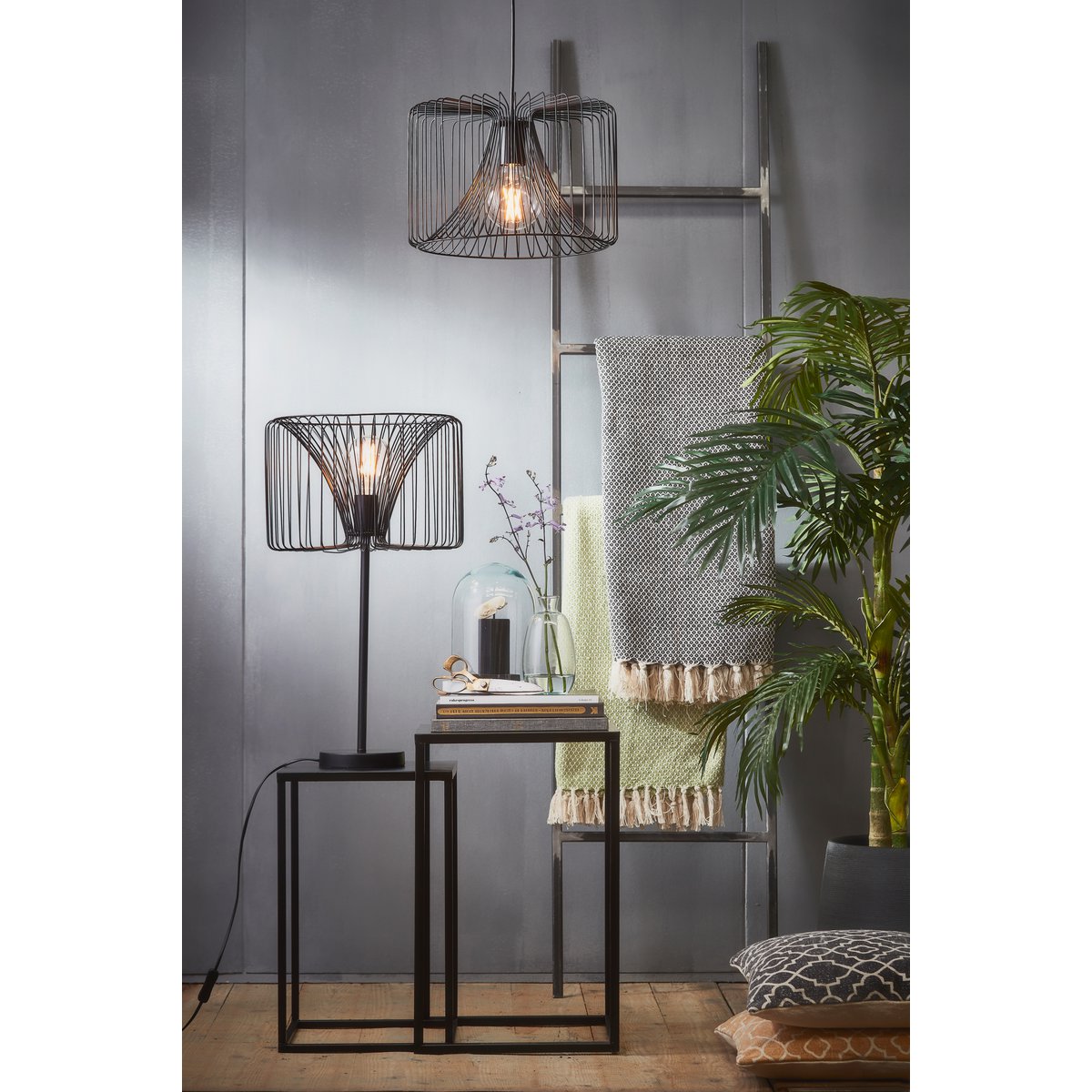 Goa bijzettafels set van 2 zwart H60 & H70 – modern en stevig design Woonware