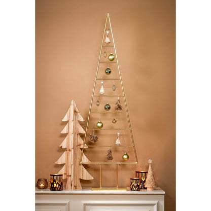 Decoratie kerstboom metaal goud 152 cm moderne kerstdecoratie Woonware