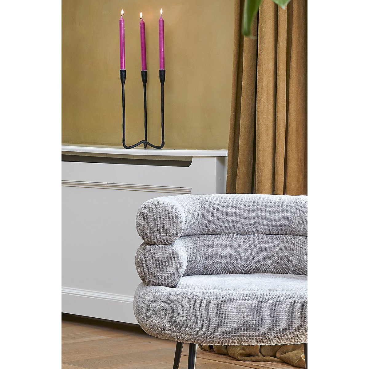 Christy Kandelaar 3 Armen zwart aluminium tafeldecoratie