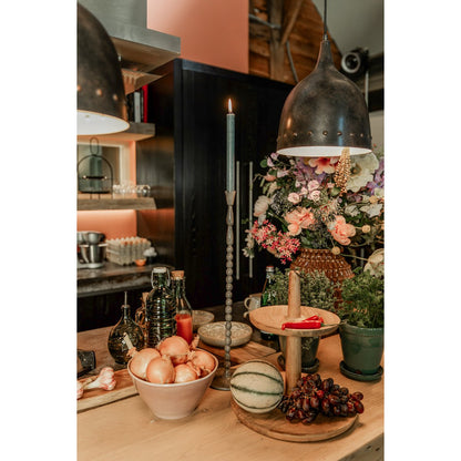 Caden etagère mangohout lichtbruin 2-laags Ø33 cm Woonware