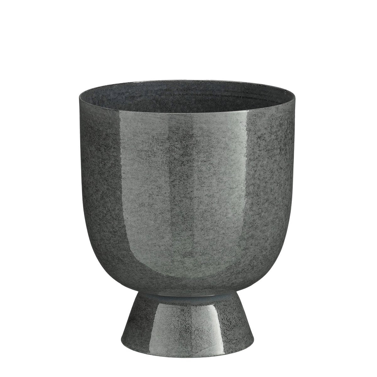 James bloempot op standaard grijs – metalen plantenpot modern design van Woonware