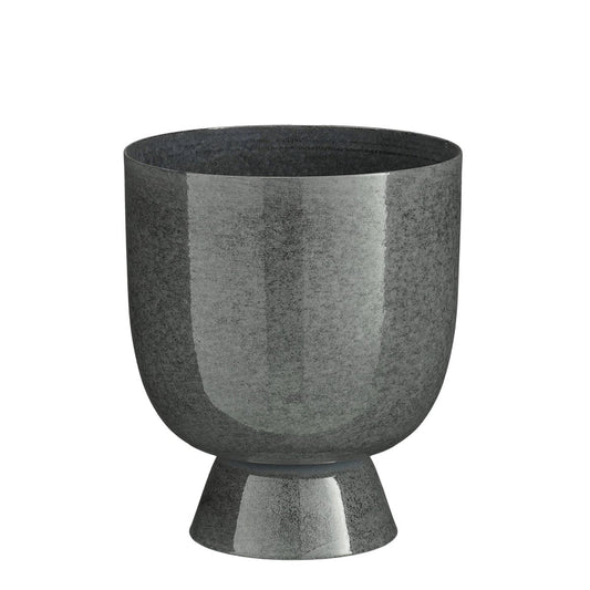 James bloempot op standaard grijs – metalen plantenpot modern design van Woonware