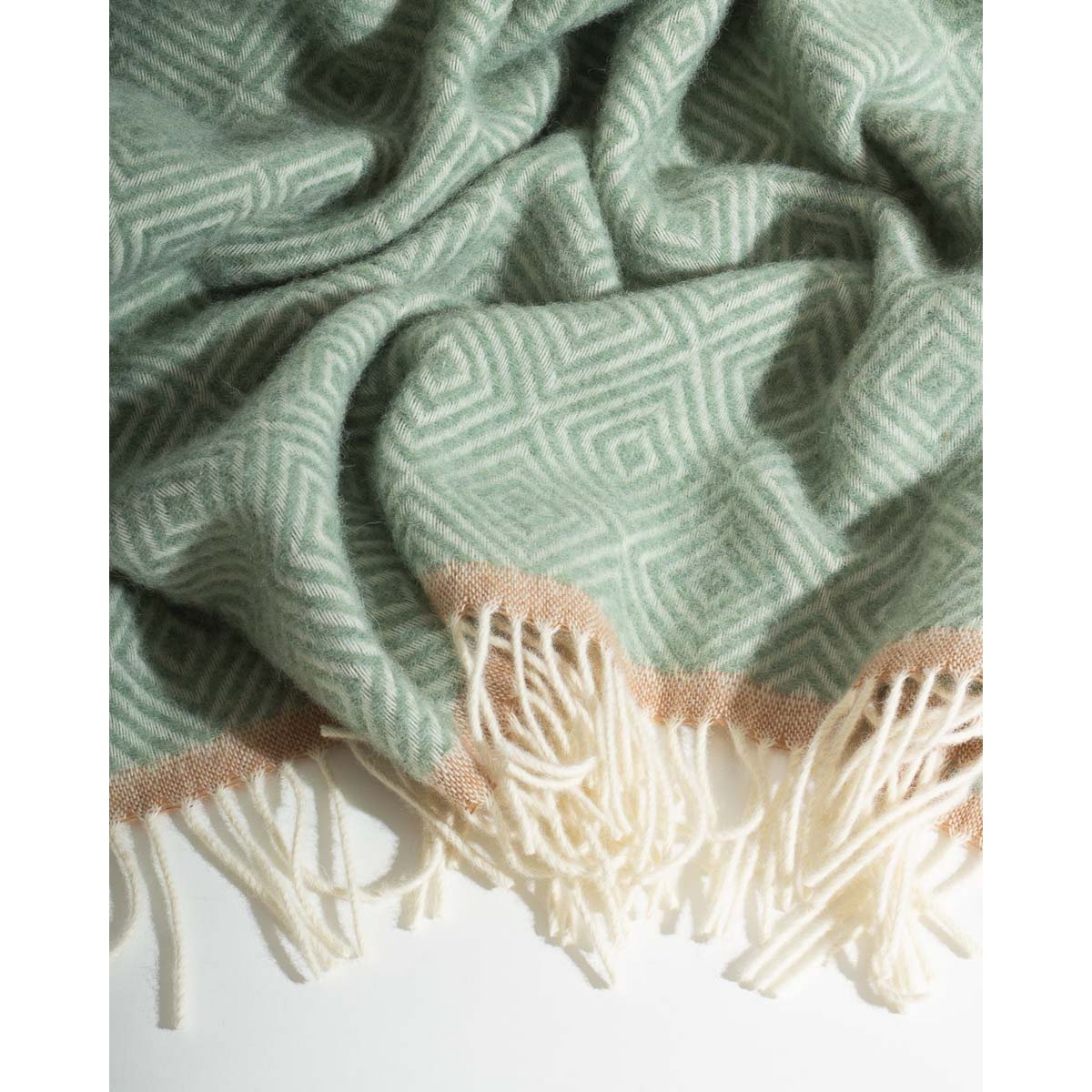 Wollen deken Venezia Mint 140x200 mintgroen van Nieuw-Zeelandse wol | Woonware