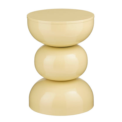 Luna bijzettafel beige Ø32 cm ijzer ronde tafel Woonware