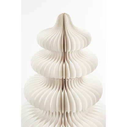 Papieren kerstboom wit 152 cm duurzame kerstdecoratie Woonware