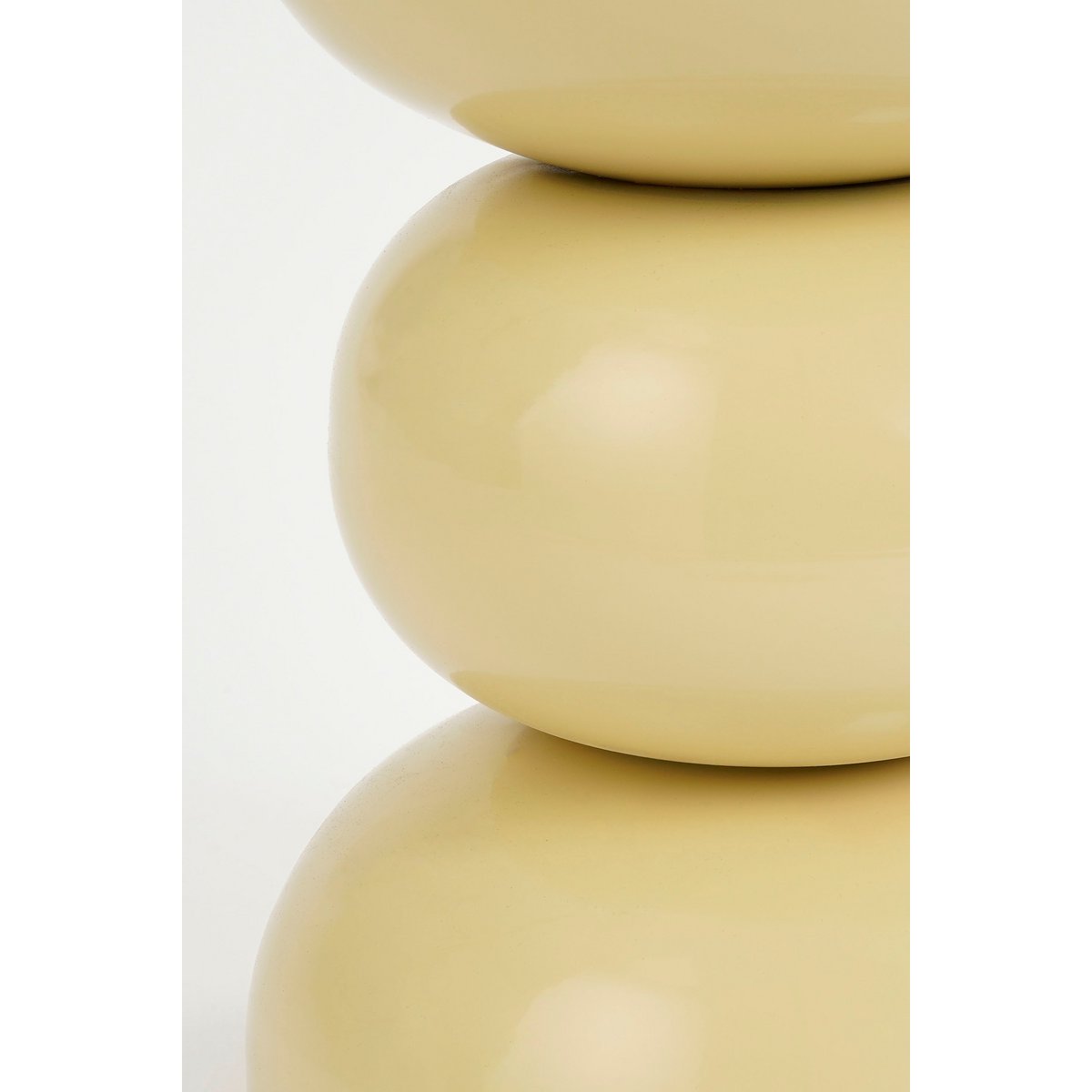 Luna bijzettafel beige Ø32 cm ijzer ronde tafel Woonware