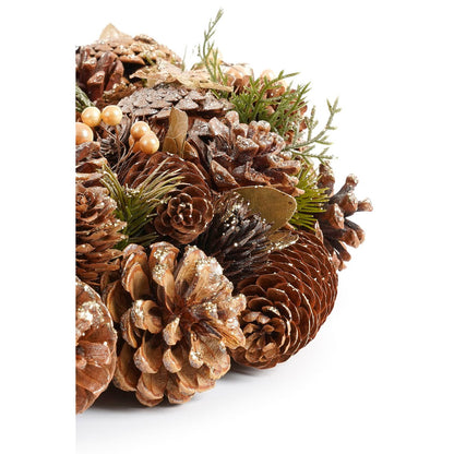 Brant kerstkrans bruin Ø45 cm met dennenappels Woonware