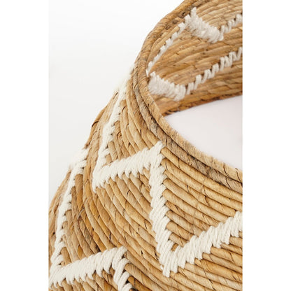 Bananenblad kerstboomrok bruin met wit Ø60 x H25 cm Woonware