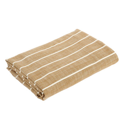 Alivo tafelkleed organisch katoen bruin wit 250x140 cm Woonware