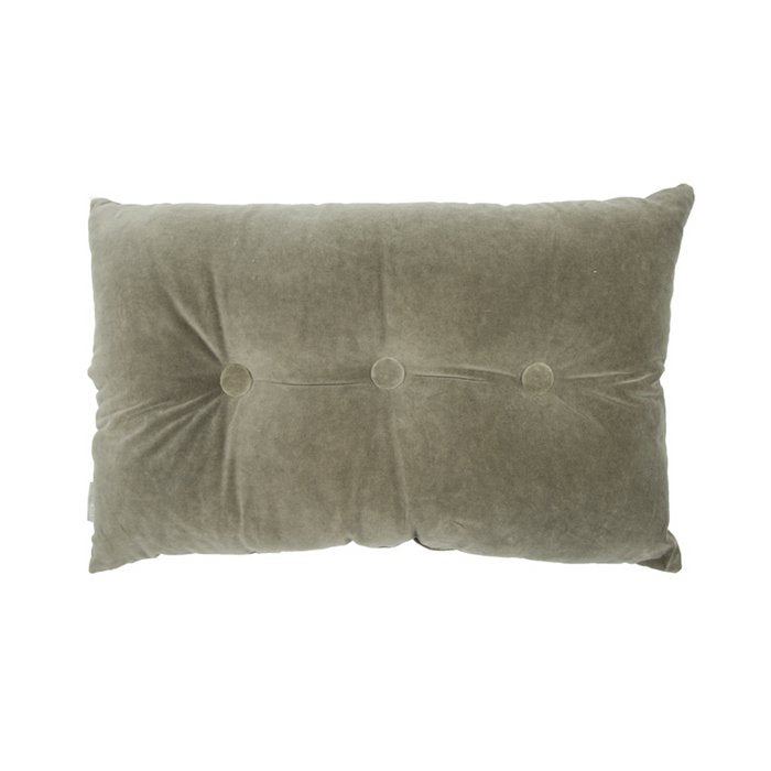 Fluwelen Kussen Jacky 60x40 cm olijfgrijs luxe sierkussen