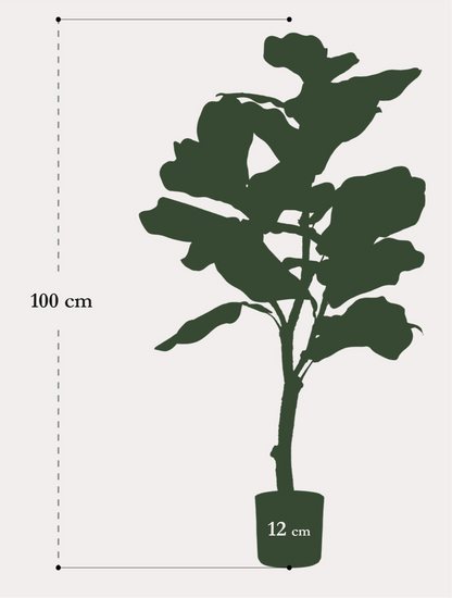 Kunstplant Ficus Lyrata 90cm – Tabaksplant
