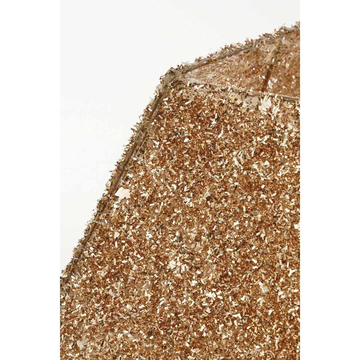 Gouden vierkante kerstboomrok 50 x 50 x 30 cm glitter Woonware