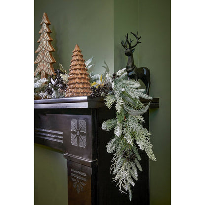 Vesper guirlande groen zwart 180 cm met dennenappels en besjes Woonware
