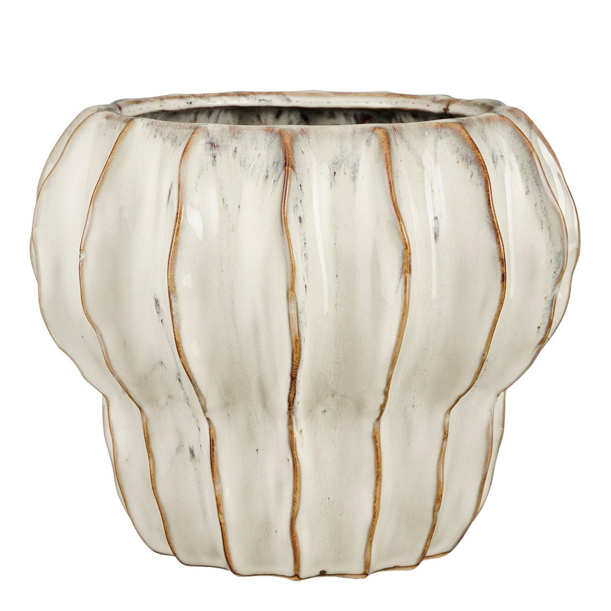 Handgemaakte Altea bloempot wit keramiek – stijlvolle plantenpot van Woonware