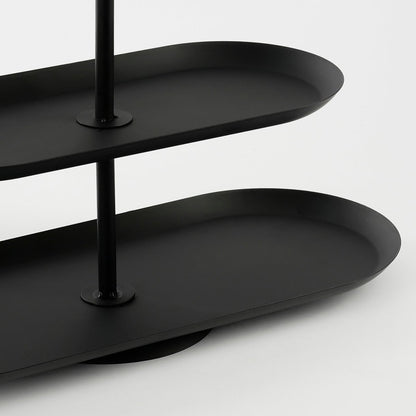Rama 3-laagse etagère zwart L48 x B20 x H55 cm – serveer- en decoratieplateau