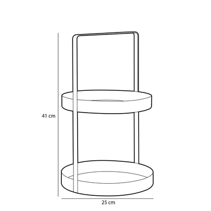 Etagère goud 2-laags - Luxe serveertoren