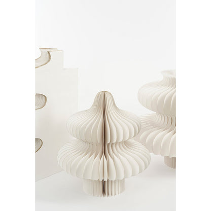 Papieren kerstboom wit 152 cm duurzame kerstdecoratie Woonware