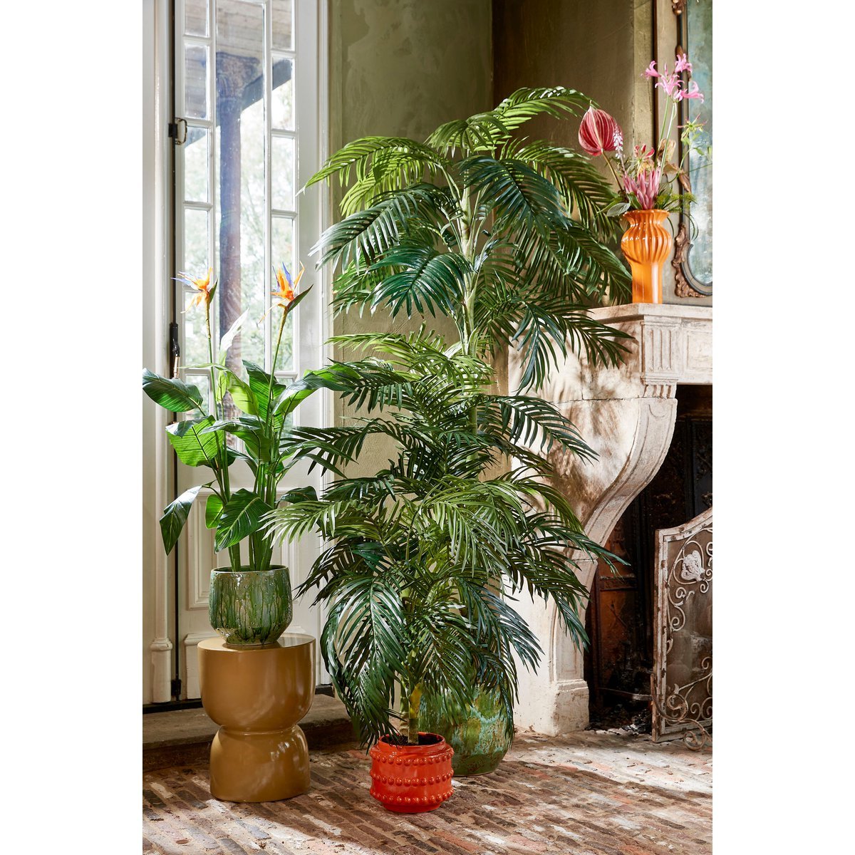 Bijzettafel Ø35 Geel van cement – modern en stevig design Woonware