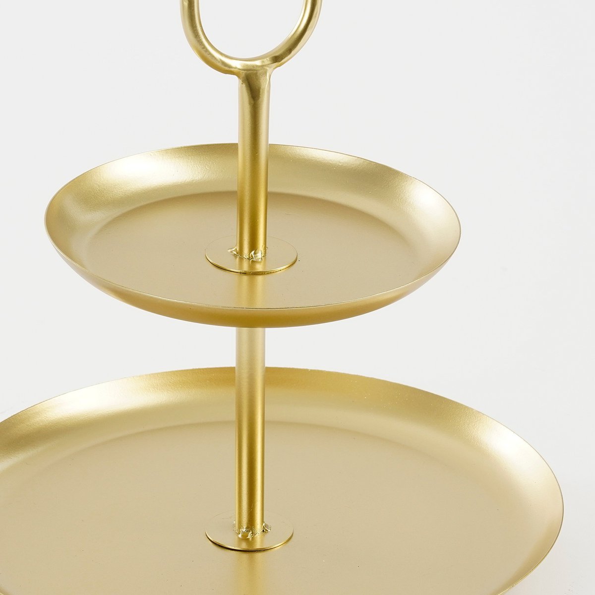Gouden etagère van ijzer 2-laags 36 cm – stijlvolle etagère | Woonware