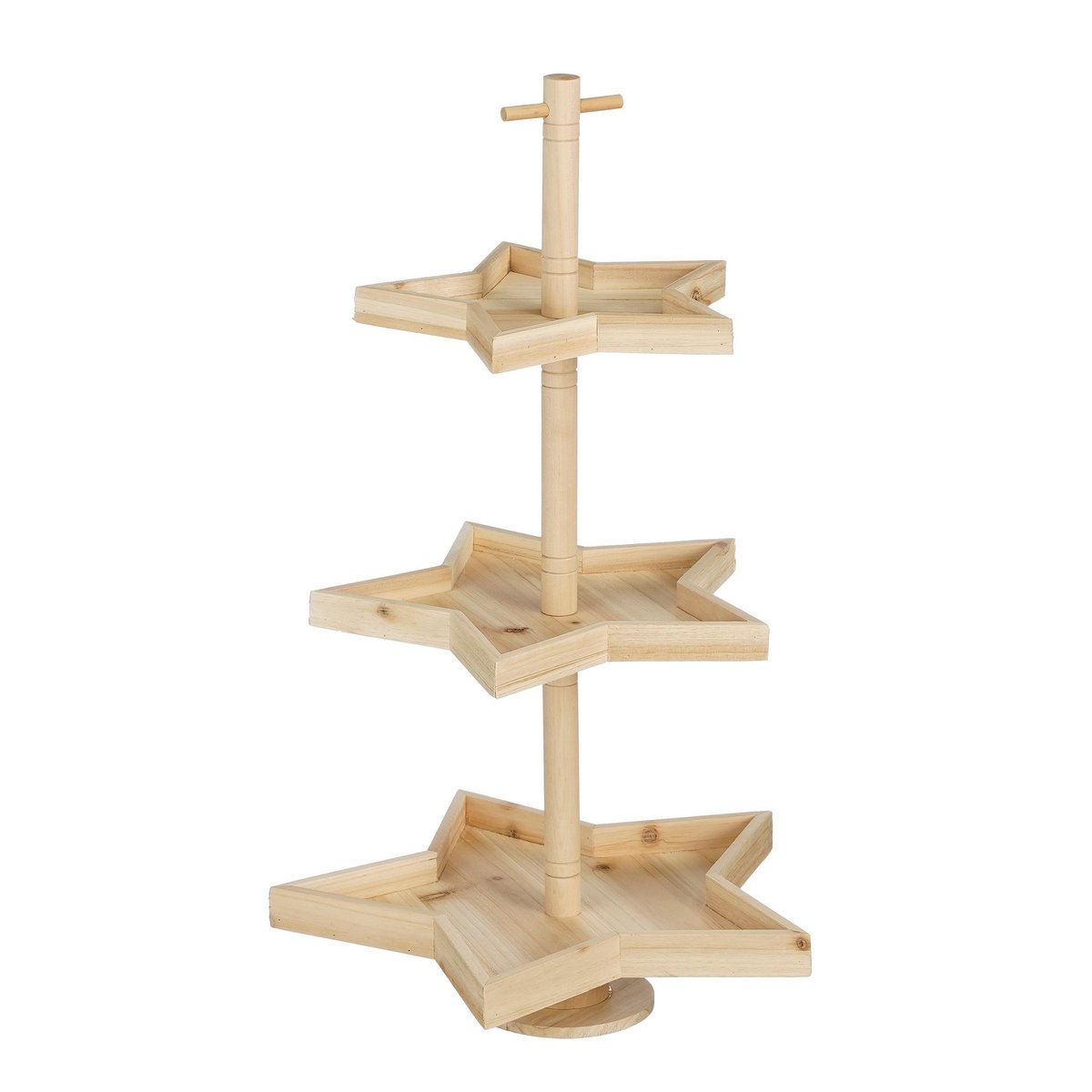 Houten stervormige etagère 52 cm van FSC dennenhout