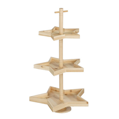 Houten stervormige etagère 52 cm van FSC dennenhout