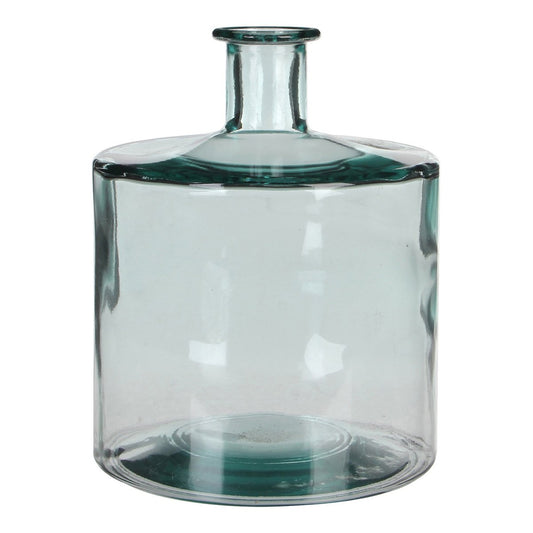 Flesvaas Guan transparant 26 cm van gerecycled glas – tijdloze designvaas Woonware