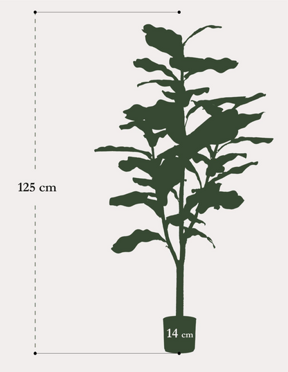 Kunstplant Ficus Lyrata 120cm – Tabaksplant Groen
