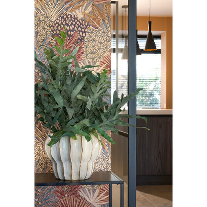 Handgemaakte Altea bloempot wit keramiek – stijlvolle plantenpot van Woonware