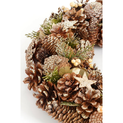 Brant kerstkrans bruin Ø45 cm met dennenappels Woonware