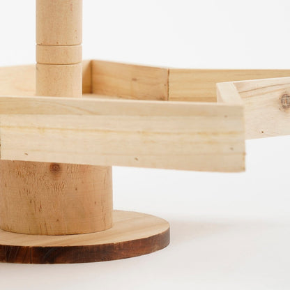 Houten stervormige etagère 52 cm van FSC dennenhout