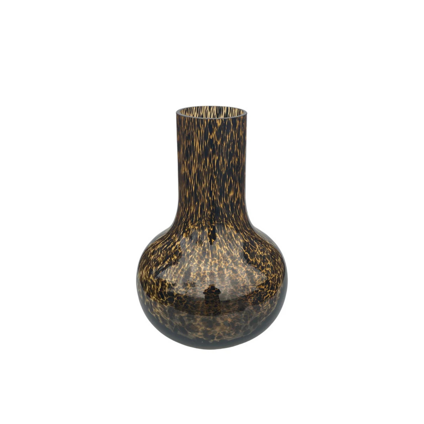 Vaas Cheetah print 37 cm van mondgeblazen glas – luxe designvaas Woonware