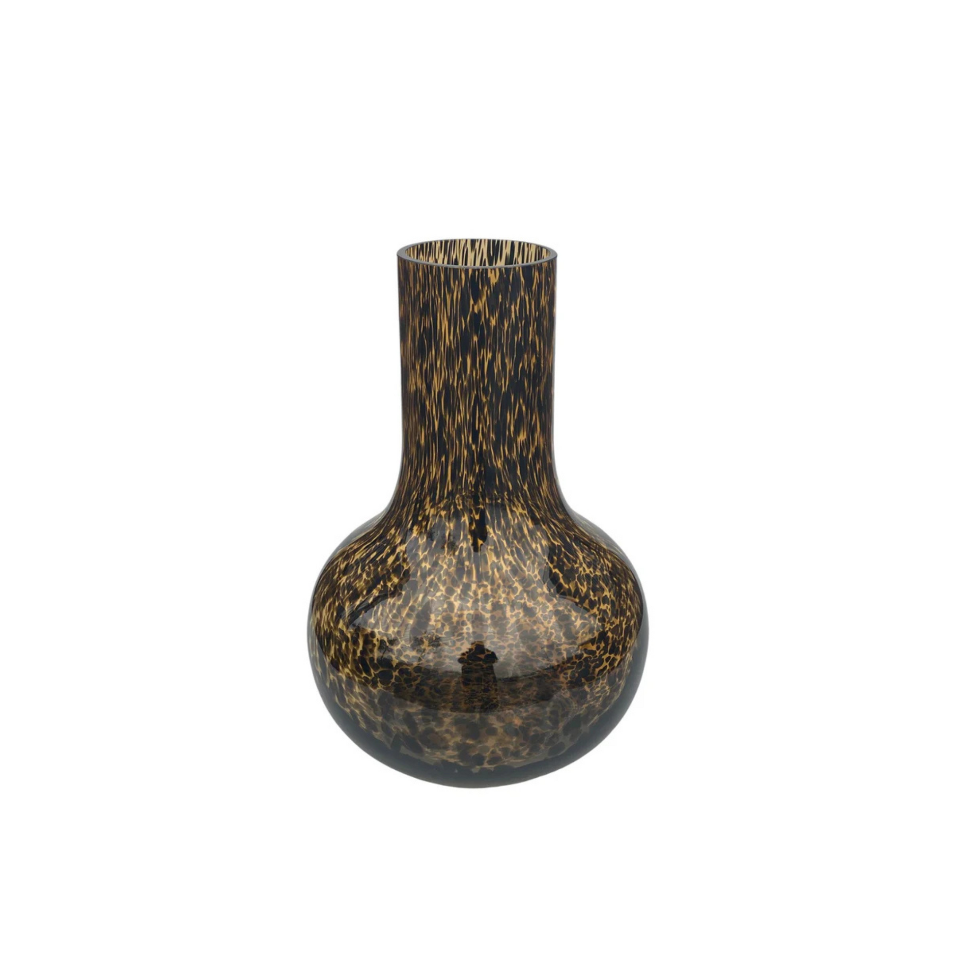 Vaas Cheetah print 37 cm van mondgeblazen glas – luxe designvaas Woonware