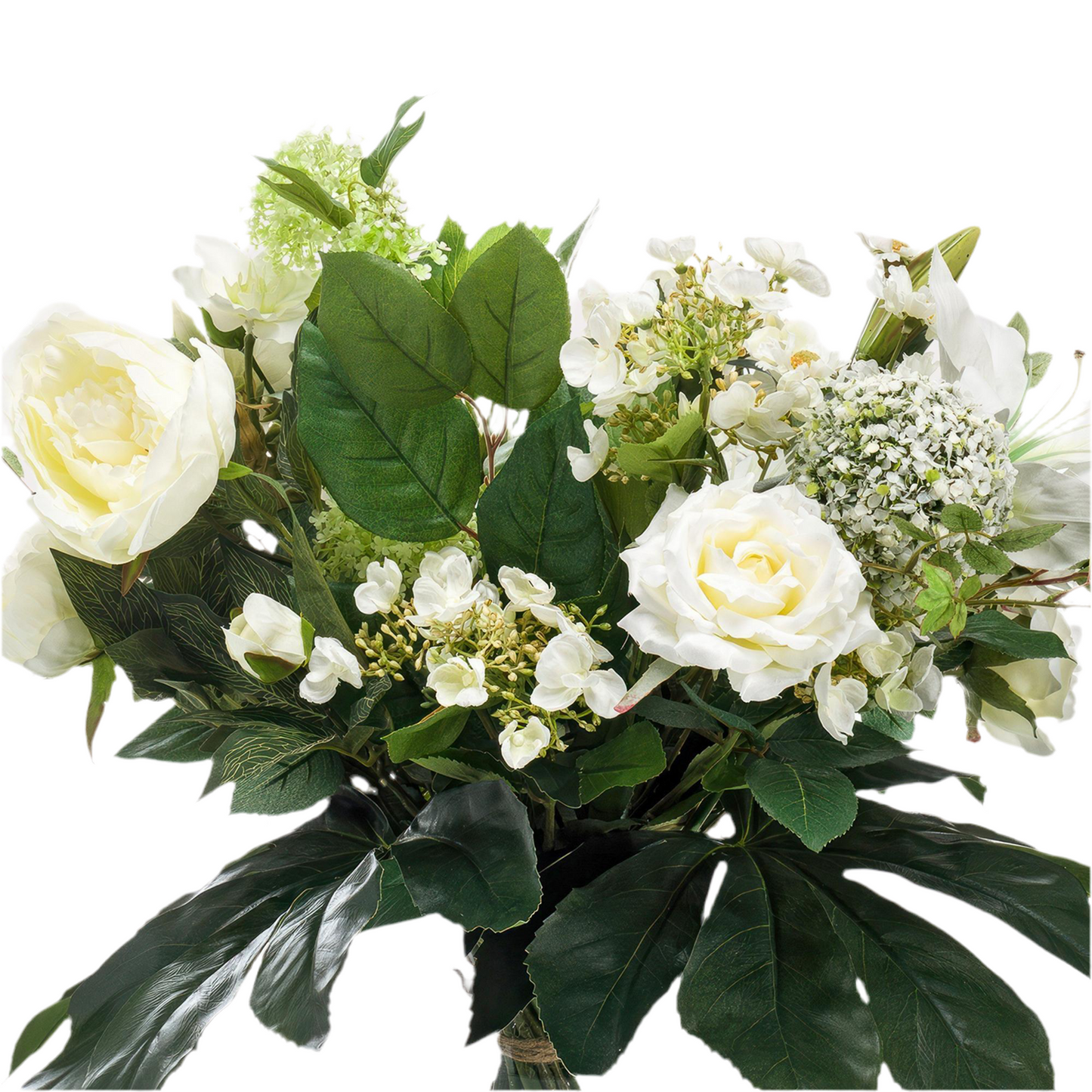 Boeket White Dream 60 cm – kunstbloemen van Woonware in witte tinten met bladtakken