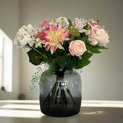 Boeket Pastel Lover 40 cm – kunstboeket met zachte pastelkleuren van Woonware