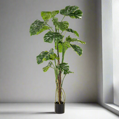 Kunstplant Monstera 180 cm grote gatenplant groen Woonware