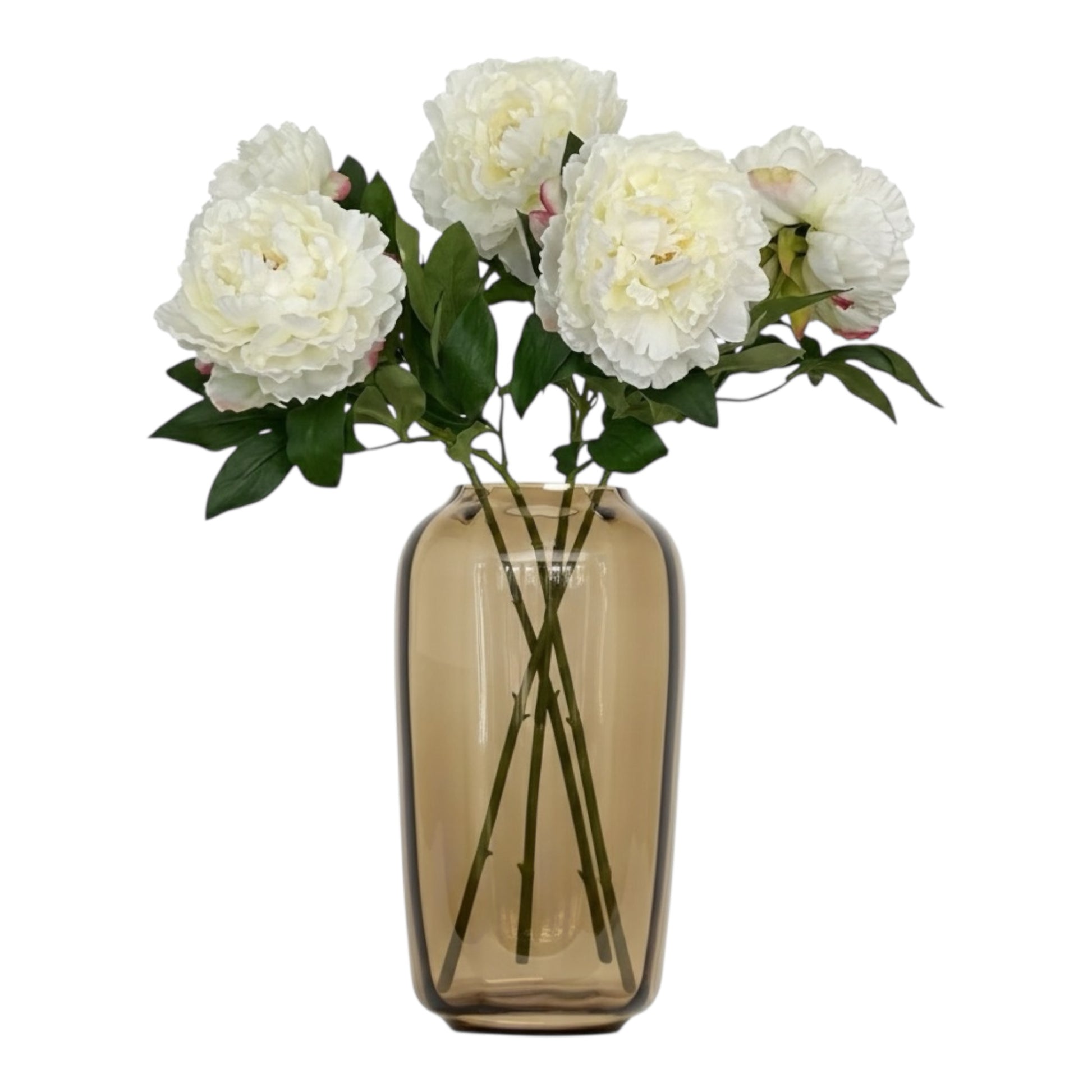 Boeket Peonies wit 65 cm – kunst pioenrozen van Woonware in crèmekleur