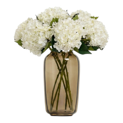 Hortensia takken wit 52 cm – kunst hortensia’s van Woonware in crème witte kleur
