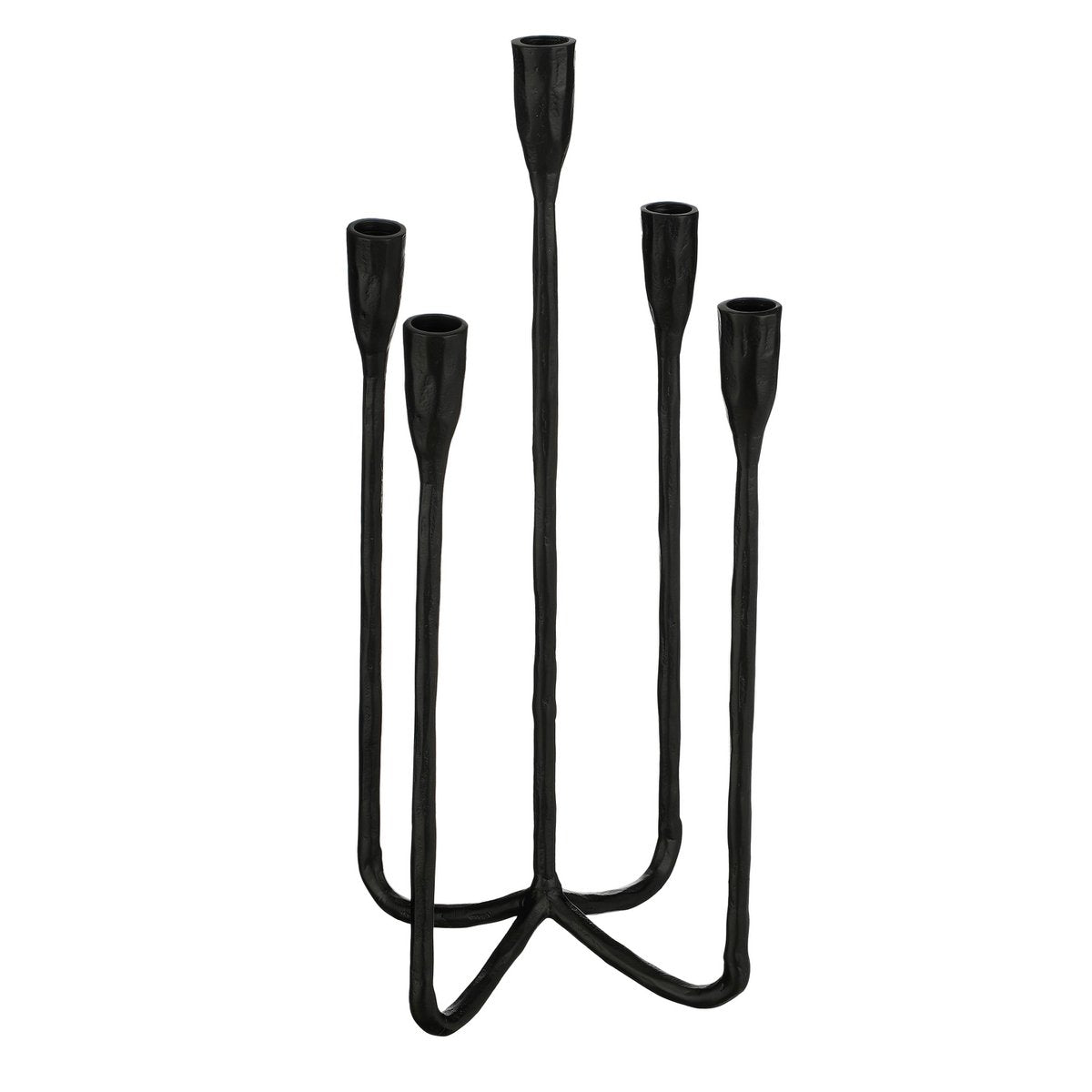 Christy Kandelaar 5 armen zwart aluminium tafeldecoratie