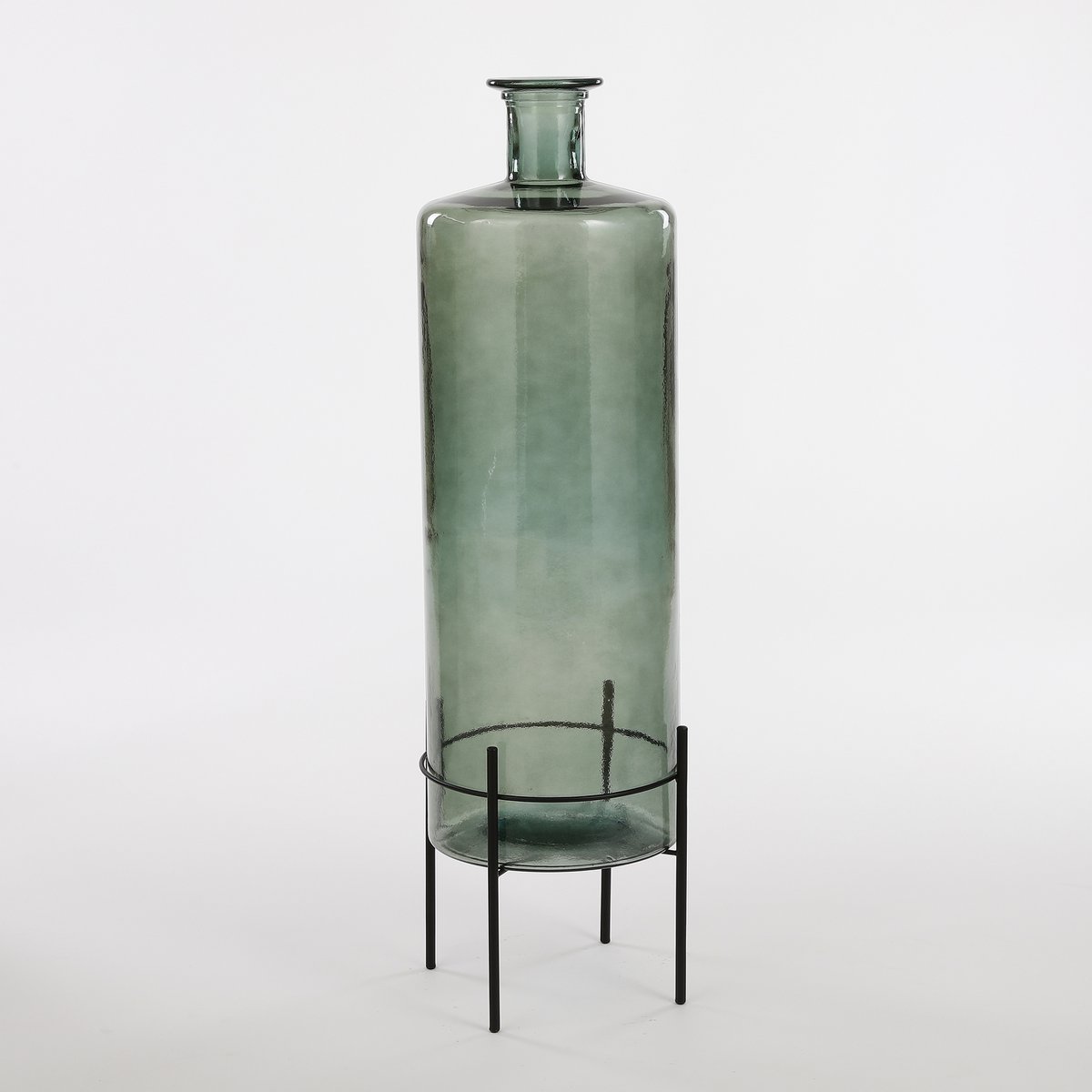 Flesvaas Guan grijsgroen 75 cm van gerecycled glas – designvaas Woonware