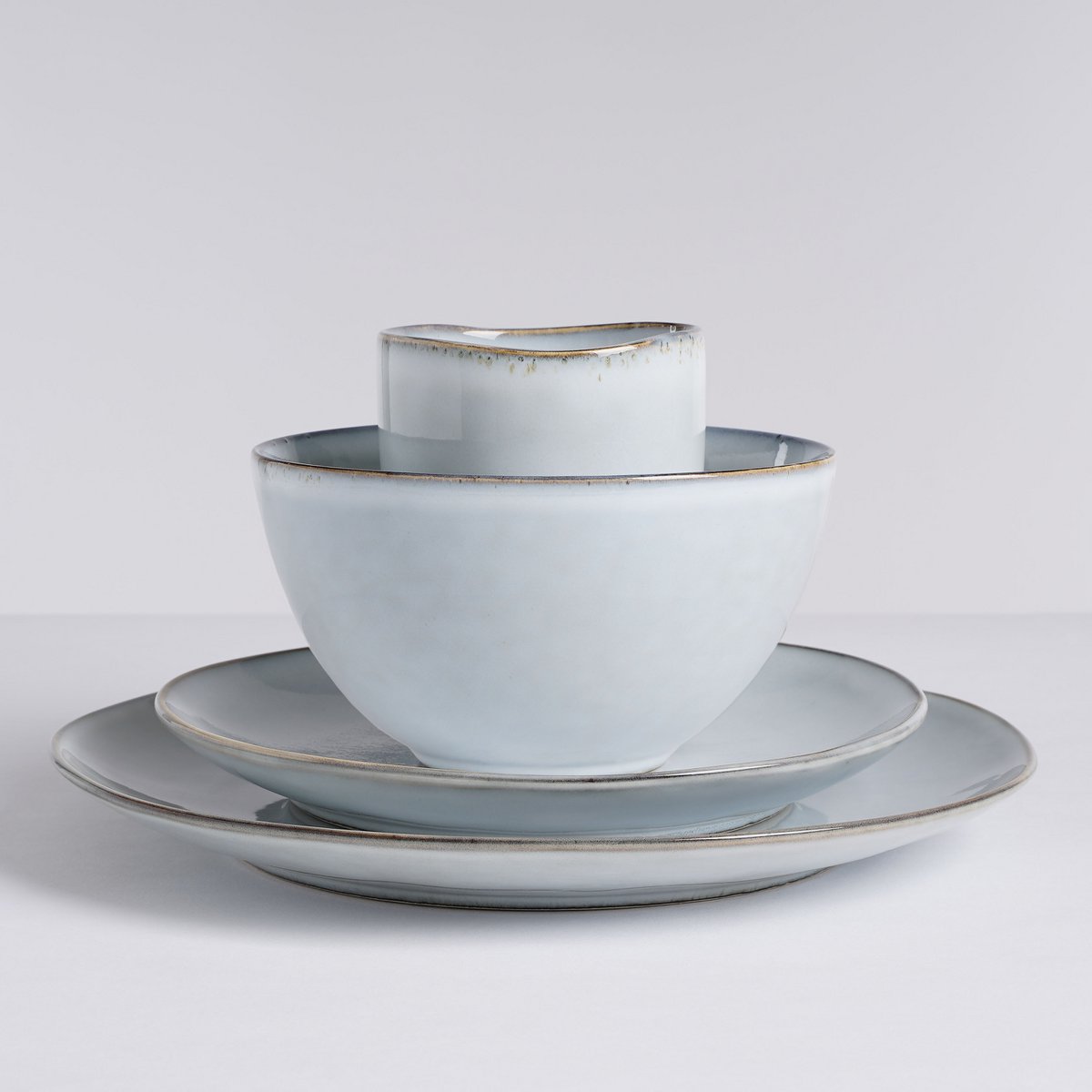 Tabo Serviesset 4 Persoons Grijsblauw – handgemaakt keramiek servies Woonware