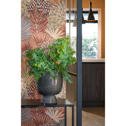 James bloempot op standaard grijs – metalen plantenpot modern design van Woonware