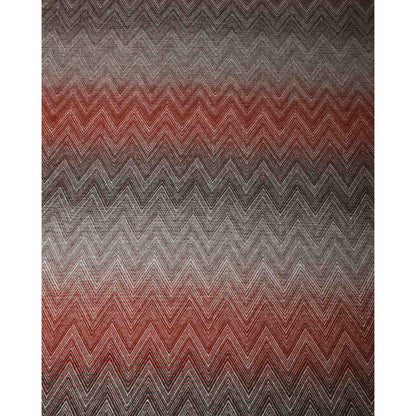 Wollen plaid Alba rood multicolor 140x200 met zigzagpatroon | Woonware