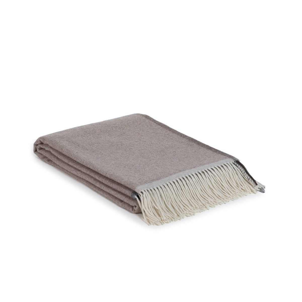 Merino kasjmier plaid Milano bruin 140x200 – luxe zachte deken | Woonware