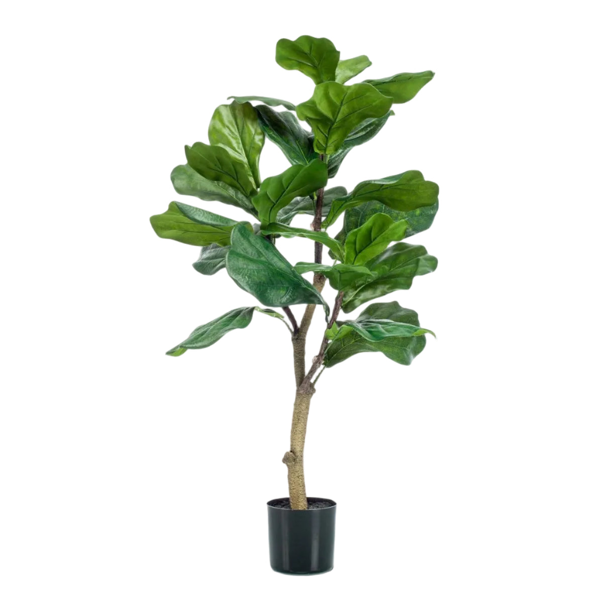 Kunstplant Ficus Lyrata 90cm – Tabaksplant met grote vioolvormige bladeren voor woonkamer of kantoor