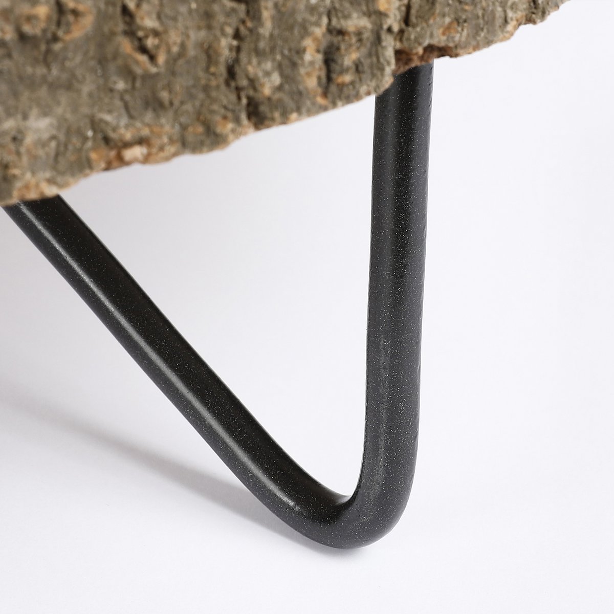 Boomstam bijzettafel 40cm met metalen onderstel – Woonware