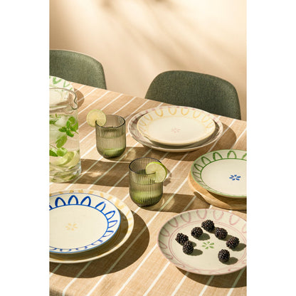 Alivo tafelkleed organisch katoen bruin wit 250x140 cm Woonware