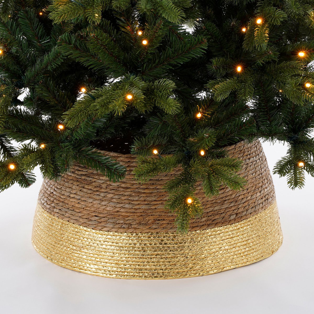 Kerstboomrok zeegras goud Ø50 cm natuurlijke kerstdecoratie Woonware