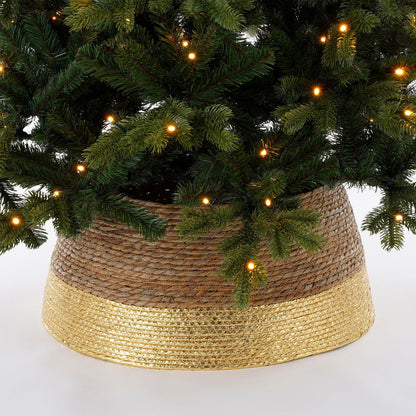 Kerstboomrok zeegras goud Ø50 cm natuurlijke kerstdecoratie Woonware