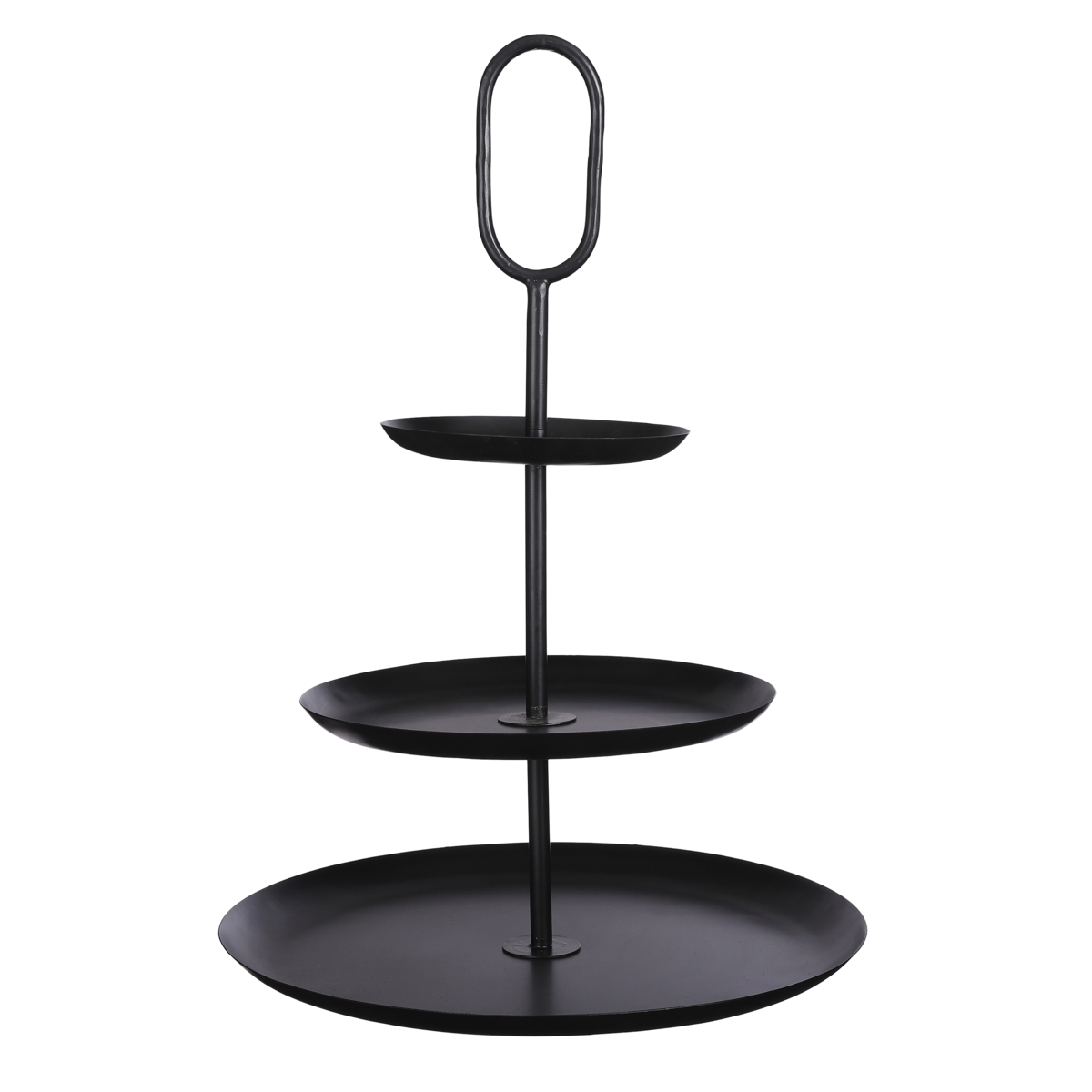 Rama 3-laagse etagère zwart H55 x Ø38 cm – serveer- en decoratieplateau